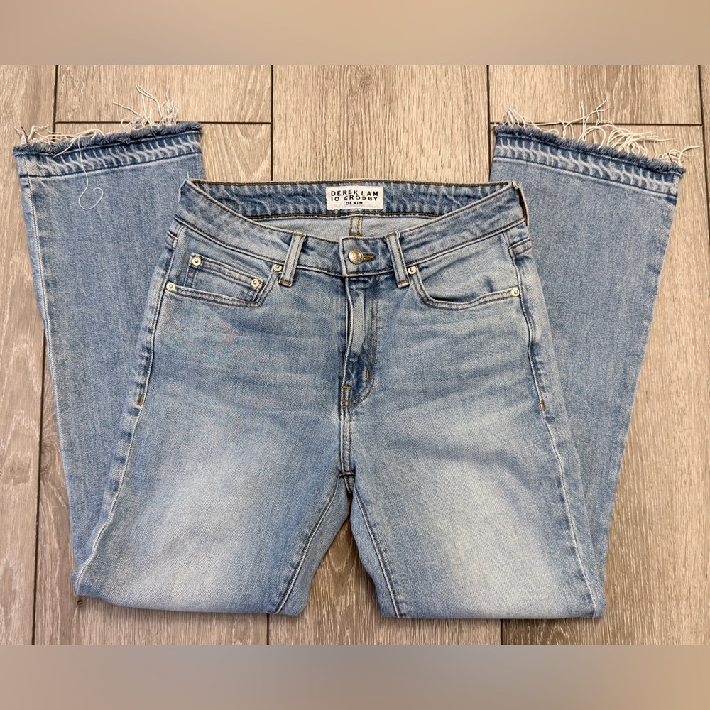 10 Crosby Derek Lam Light Blue Straight flared Leg Jeans